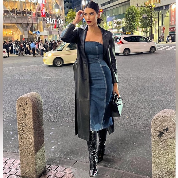 Zara Blue Patchwork Denim Dress - Picture 8 of 17